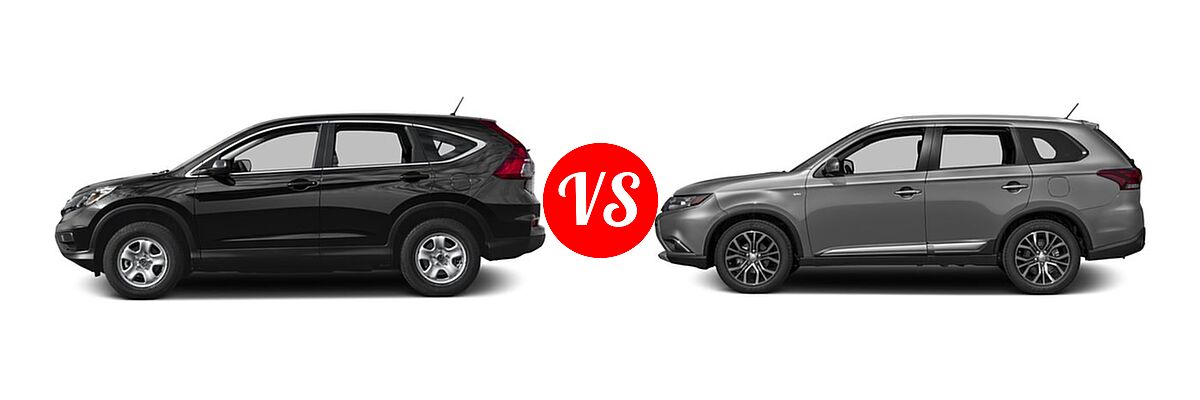 2016 Honda CR-V SUV LX vs. 2016 Mitsubishi Outlander SUV ES / SE - Side Comparison