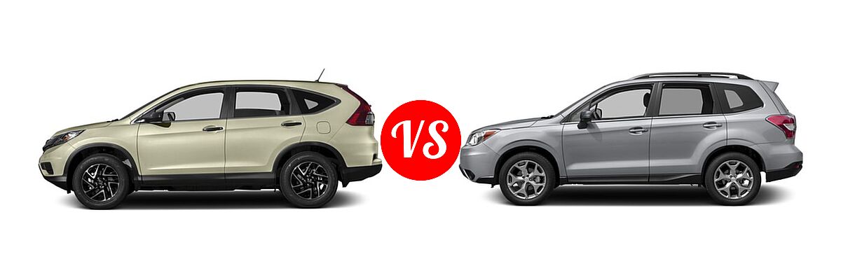 2016 Honda CR-V SUV SE vs. 2016 Subaru Forester SUV 2.5i Limited - Side Comparison
