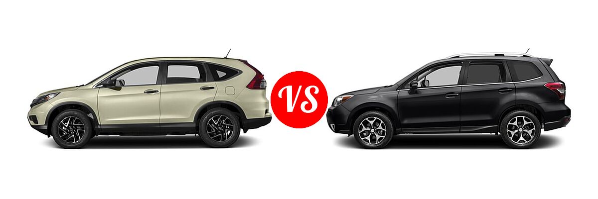 2016 Honda CR-V SUV SE vs. 2016 Subaru Forester SUV 2.0XT Premium - Side Comparison