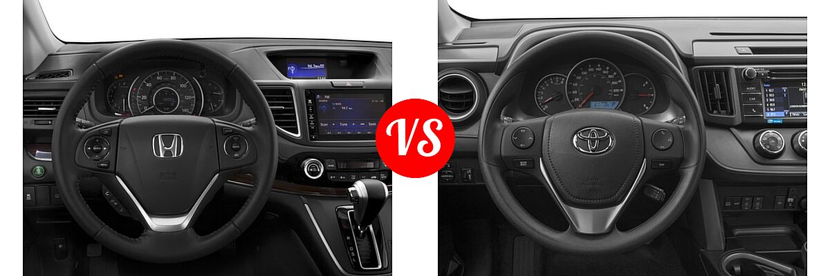 2016 Honda CR-V SUV EX-L vs. 2016 Toyota RAV4 SUV LE - Dashboard Comparison