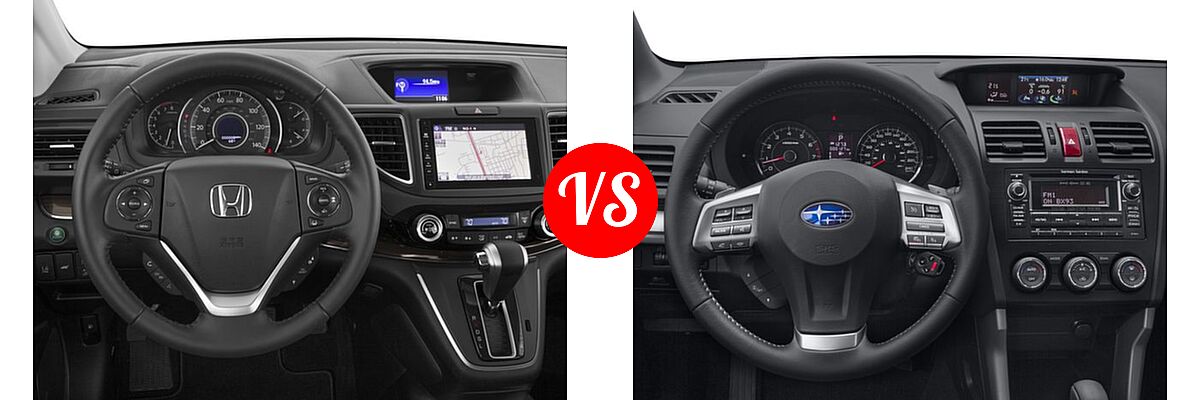 2016 Honda CR-V SUV Touring vs. 2016 Subaru Forester SUV 2.0XT Premium - Dashboard Comparison