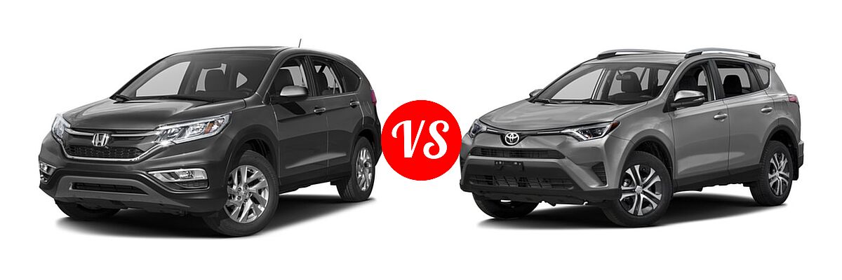 2016 Honda CR-V SUV EX vs. 2016 Toyota RAV4 SUV LE - Front Left Comparison
