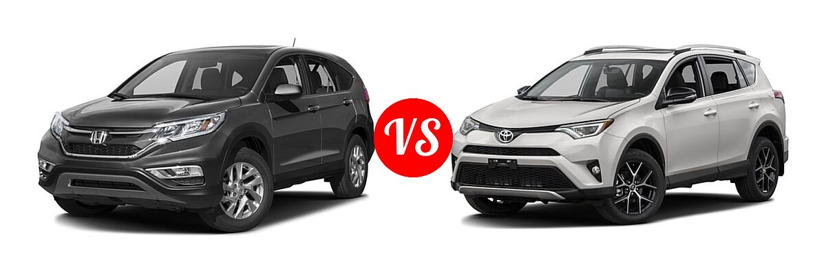 2016 Honda CR-V SUV EX vs. 2016 Toyota RAV4 SUV SE - Front Left Comparison