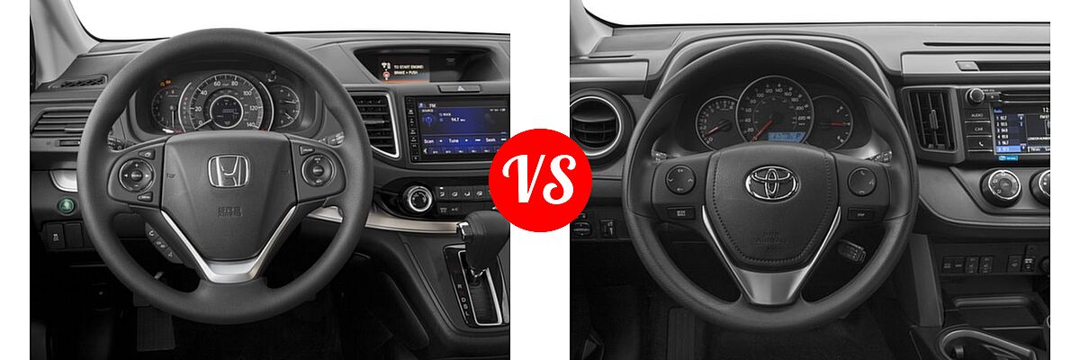 2016 Honda CR-V SUV EX vs. 2016 Toyota RAV4 SUV LE - Dashboard Comparison
