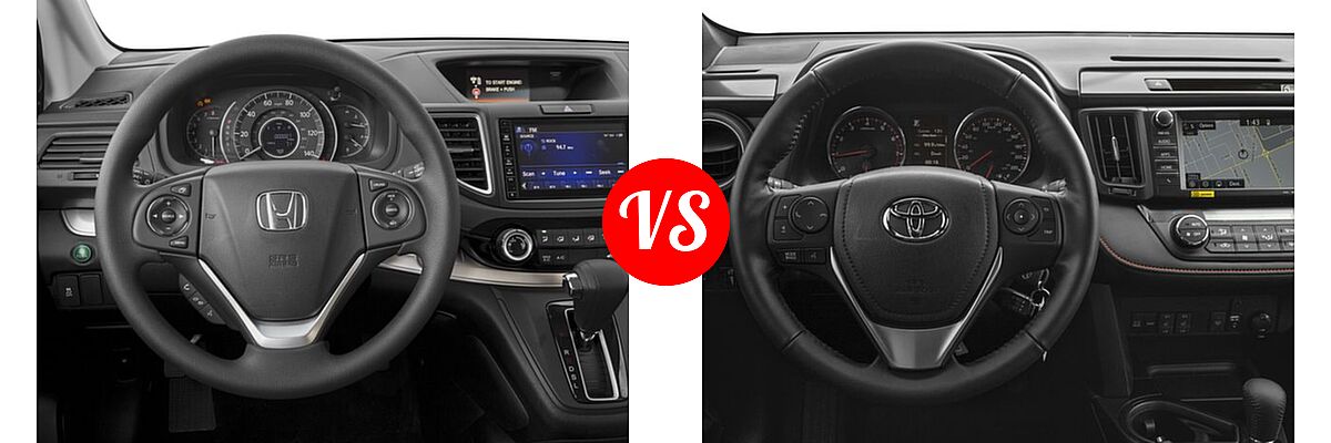 2016 Honda CR-V SUV EX vs. 2016 Toyota RAV4 SUV SE - Dashboard Comparison