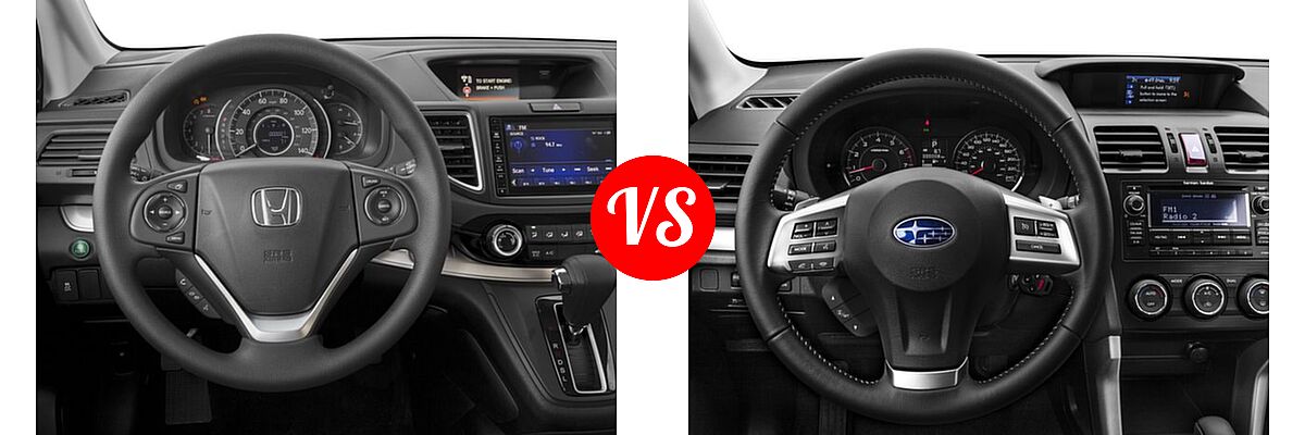 2016 Honda CR-V SUV EX vs. 2016 Subaru Forester SUV 2.5i Touring - Dashboard Comparison