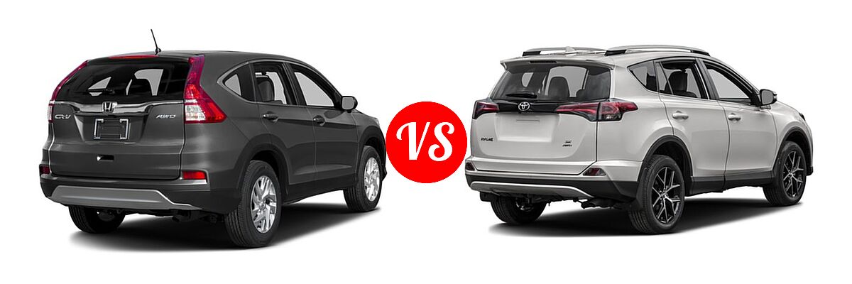 2016 Honda CR-V SUV EX vs. 2016 Toyota RAV4 SUV SE - Rear Right Comparison