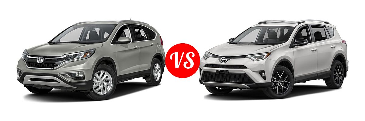 2016 Honda CR-V SUV EX-L vs. 2016 Toyota RAV4 SUV SE - Front Left Comparison