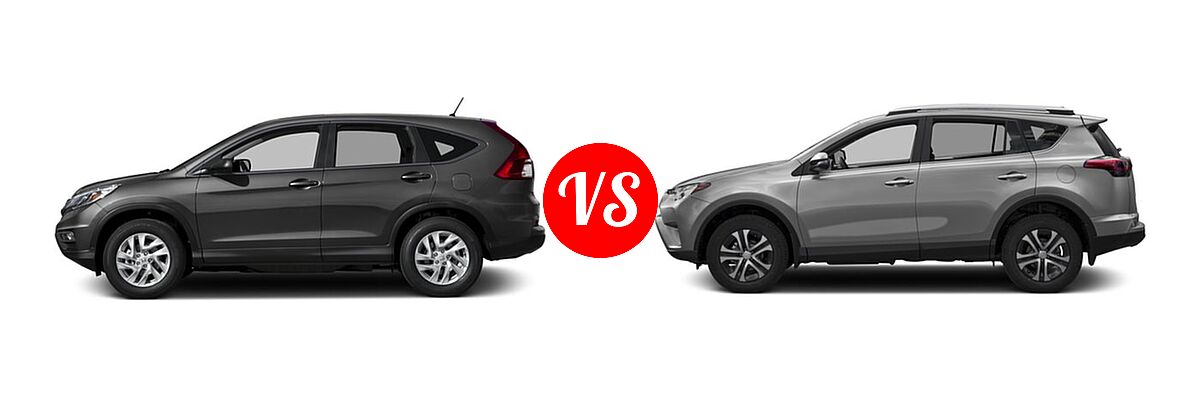 2016 Honda CR-V SUV EX vs. 2016 Toyota RAV4 SUV LE - Side Comparison