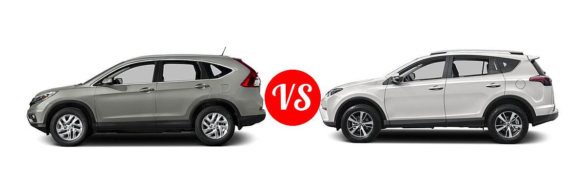 2016 Honda CR-V SUV EX-L vs. 2016 Toyota RAV4 SUV XLE - Side Comparison