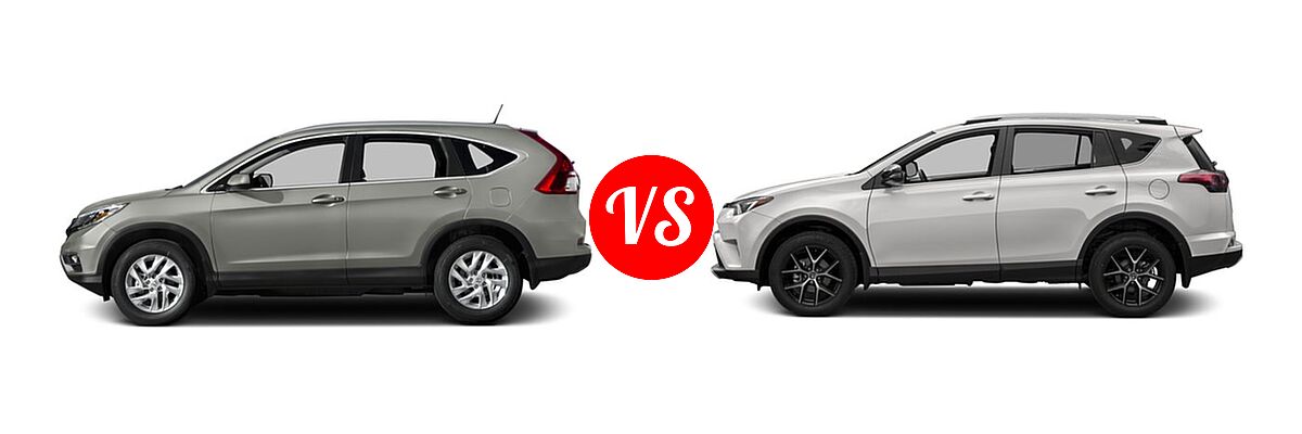 2016 Honda CR-V SUV EX-L vs. 2016 Toyota RAV4 SUV SE - Side Comparison