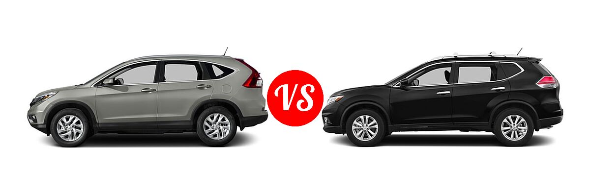 2016 Honda CR-V SUV EX-L vs. 2016 Nissan Rogue SUV S / SV - Side Comparison