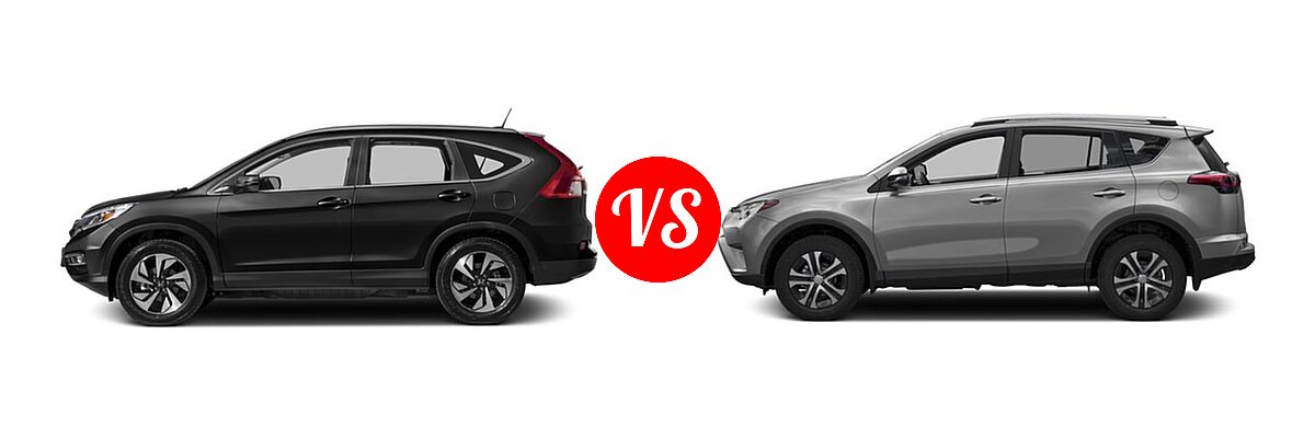 2016 Honda CR-V SUV Touring vs. 2016 Toyota RAV4 SUV LE - Side Comparison