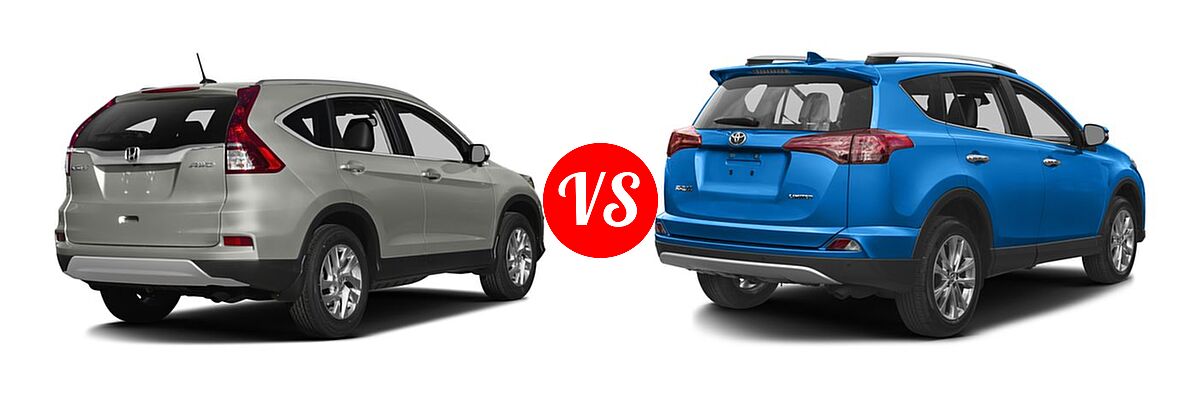 2016 Honda CR-V SUV EX-L vs. 2016 Toyota RAV4 SUV Limited - Rear Right Comparison