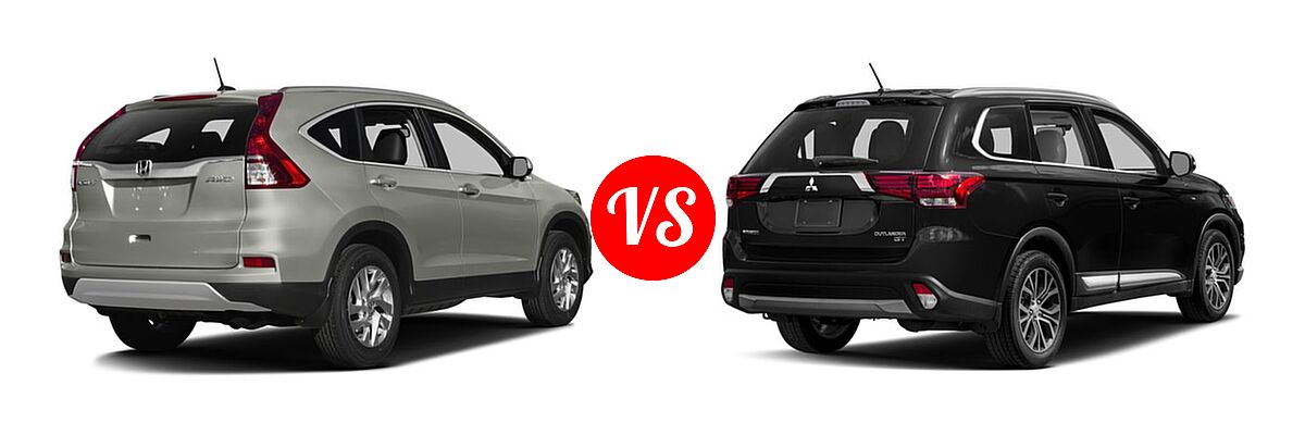 2016 Honda CR-V SUV EX-L vs. 2016 Mitsubishi Outlander SUV GT - Rear Right Comparison