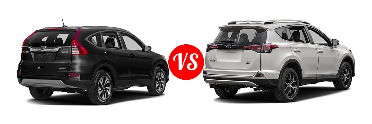 2016 Honda CR-V SUV Touring vs. 2016 Toyota RAV4 SUV SE - Rear Right Comparison
