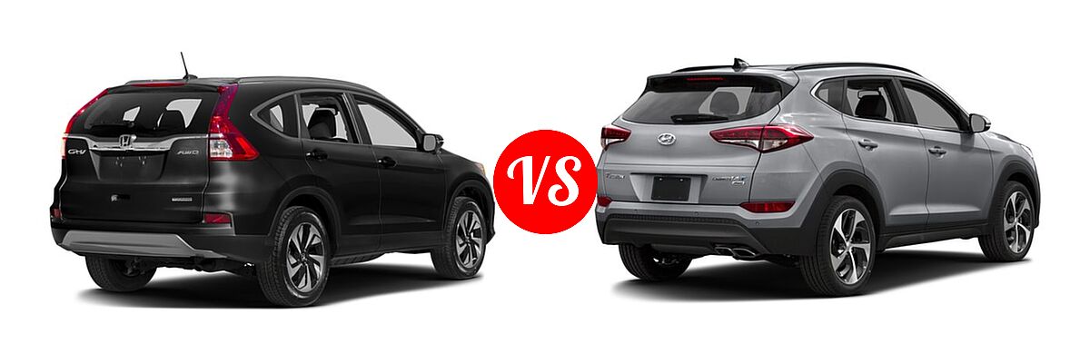 2016 Honda CR-V SUV Touring vs. 2016 Hyundai Tucson SUV Limited - Rear Right Comparison