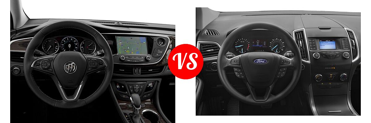 2017 Buick Envision SUV Essence / FWD 4dr / Preferred / Premium I / Premium II vs. 2019 Ford Edge SUV SE / SEL / ST / Titanium - Dashboard Comparison