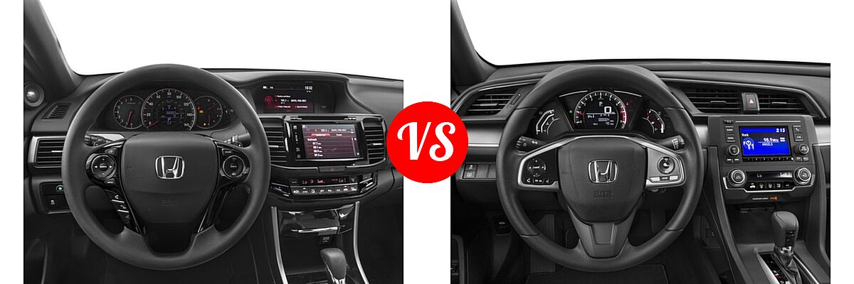 2017 Honda Accord Coupe EX vs. 2017 Honda Civic Coupe LX - Dashboard Comparison