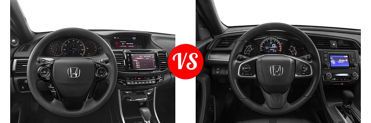 2017 Honda Accord Coupe EX vs. 2017 Honda Civic Coupe LX-P - Dashboard Comparison