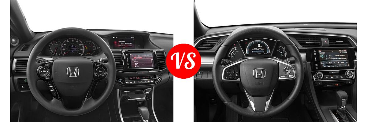 2017 Honda Accord Coupe EX vs. 2017 Honda Civic Coupe EX-T - Dashboard Comparison