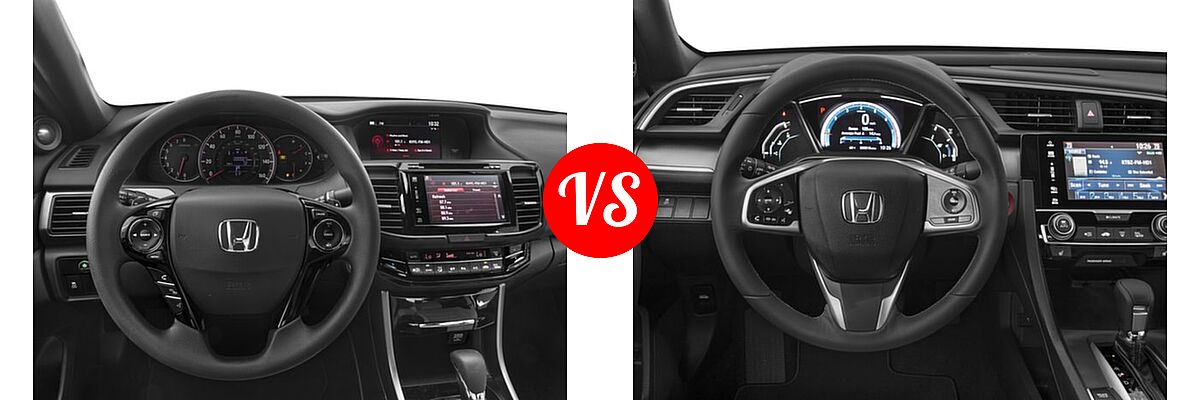 2017 Honda Accord Coupe EX vs. 2017 Honda Civic Coupe EX-L - Dashboard Comparison