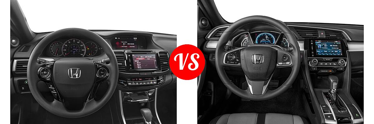 2017 Honda Accord Coupe EX vs. 2017 Honda Civic Coupe Touring - Dashboard Comparison