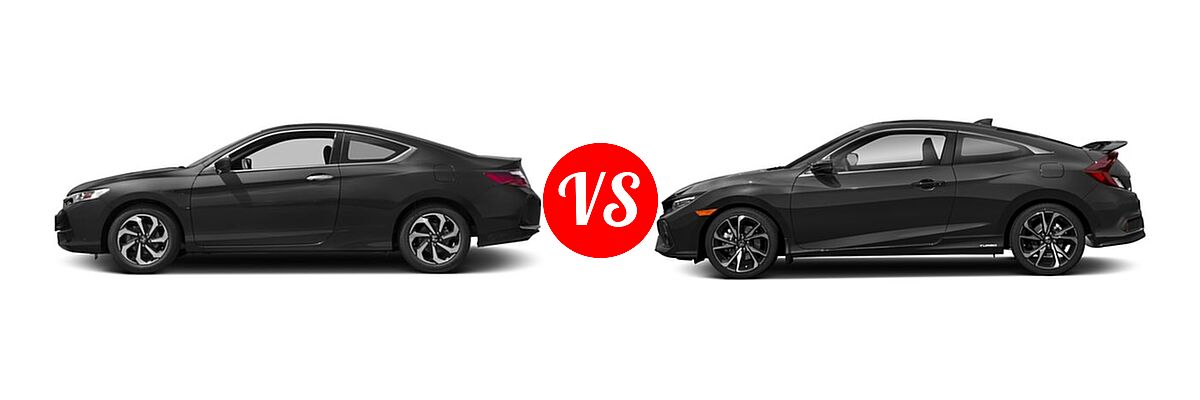 2017 Honda Accord Coupe LX-S vs. 2017 Honda Civic Coupe Si - Side Comparison