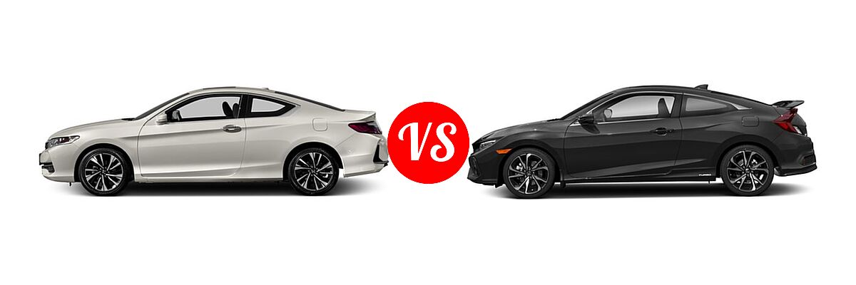 2017 Honda Accord Coupe EX vs. 2017 Honda Civic Coupe Si - Side Comparison