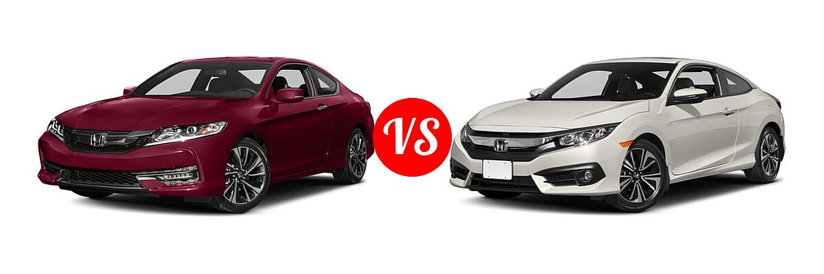 2017 Honda Accord Coupe EX-L vs. 2017 Honda Civic Coupe EX-L - Front Left Comparison