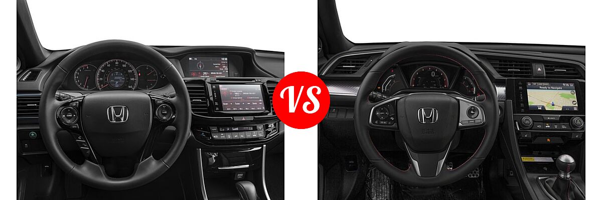 2017 Honda Accord Coupe EX-L vs. 2017 Honda Civic Coupe Si - Dashboard Comparison