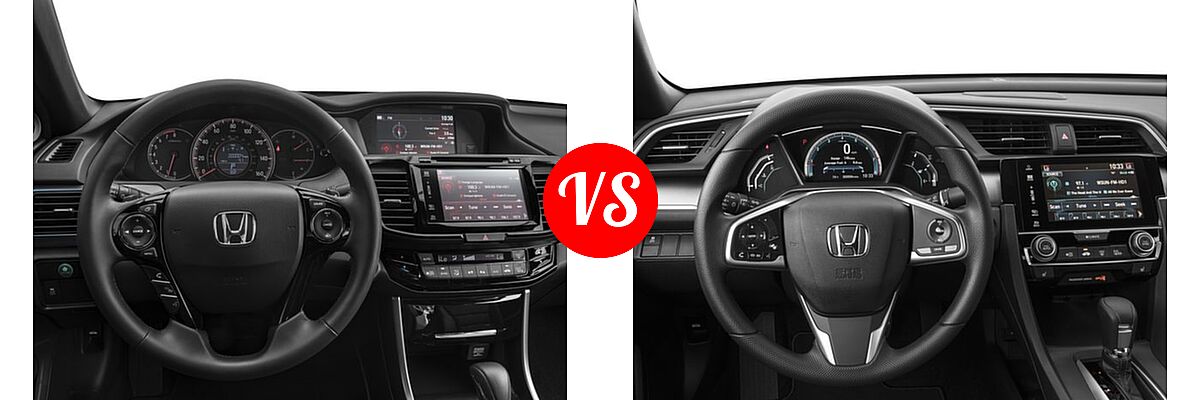 2017 Honda Accord Coupe EX-L vs. 2017 Honda Civic Coupe EX-T - Dashboard Comparison