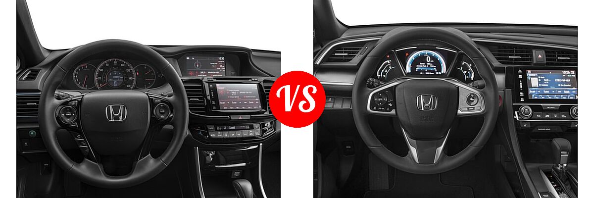 2017 Honda Accord Coupe EX-L vs. 2017 Honda Civic Coupe EX-L - Dashboard Comparison