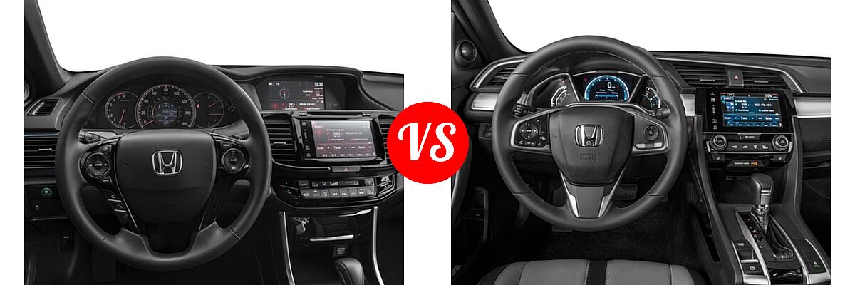 2017 Honda Accord Coupe EX-L vs. 2017 Honda Civic Coupe Touring - Dashboard Comparison