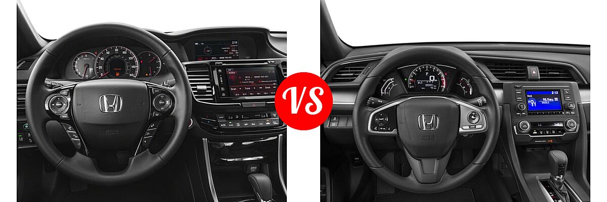 2017 Honda Accord Coupe EX-L vs. 2017 Honda Civic Coupe LX - Dashboard Comparison
