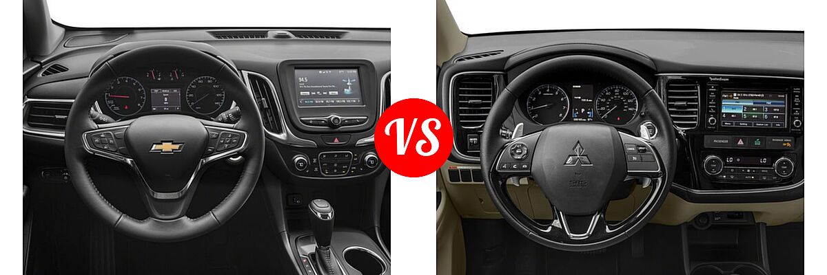 2018 Chevrolet Equinox SUV LT vs. 2018 Mitsubishi Outlander SUV GT - Dashboard Comparison