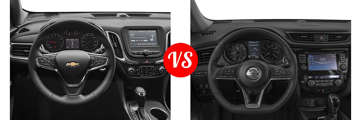 2018 Chevrolet Equinox SUV LT vs. 2018 Nissan Rogue SUV SL - Dashboard Comparison