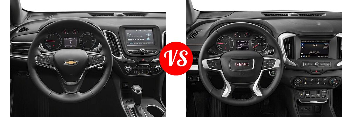 2018 Chevrolet Equinox SUV Diesel LT vs. 2018 GMC Terrain SUV SL / SLE - Dashboard Comparison