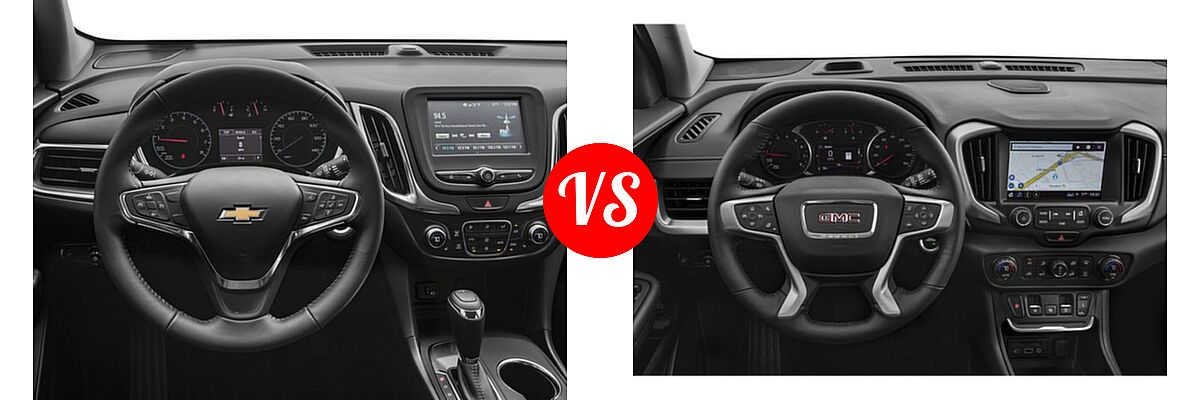 2018 Chevrolet Equinox SUV Diesel LT vs. 2018 GMC Terrain SUV Denali - Dashboard Comparison