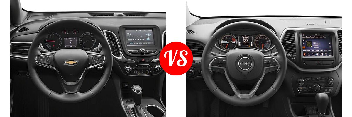 2018 Chevrolet Equinox SUV LT vs. 2018 Jeep Cherokee SUV Latitude / Latitude Plus - Dashboard Comparison