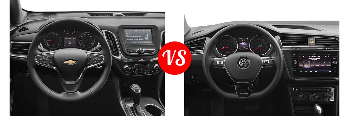 2018 Chevrolet Equinox SUV LT vs. 2018 Volkswagen Tiguan SUV S / SE / SEL / SEL Premium - Dashboard Comparison