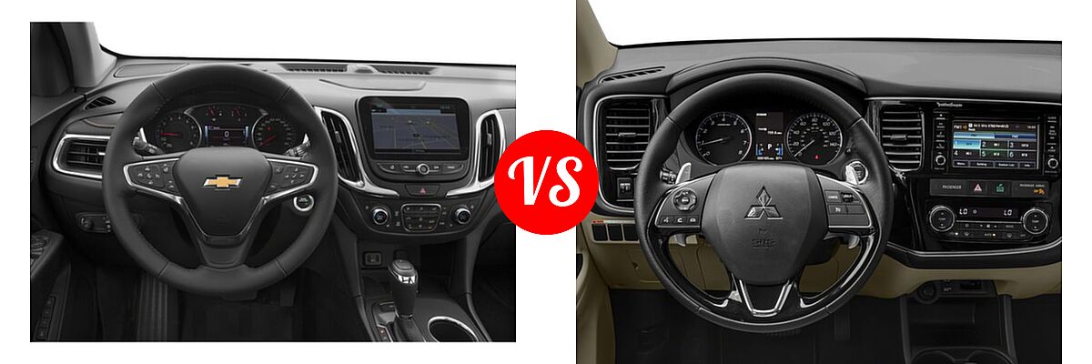 2018 Chevrolet Equinox SUV Premier vs. 2018 Mitsubishi Outlander SUV GT - Dashboard Comparison