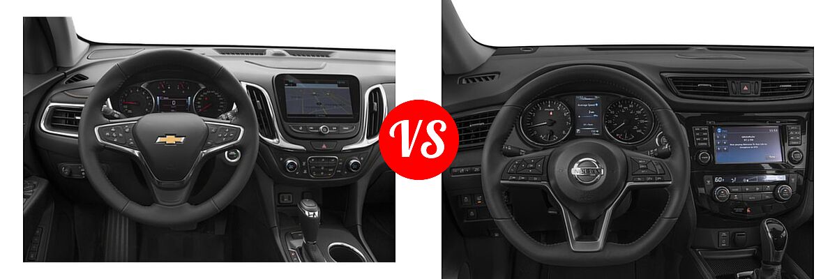 2018 Chevrolet Equinox SUV Premier vs. 2018 Nissan Rogue SUV SL - Dashboard Comparison