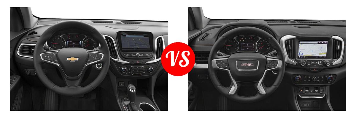 2018 Chevrolet Equinox SUV Diesel Premier vs. 2018 GMC Terrain SUV SLT - Dashboard Comparison