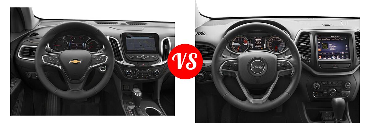 2018 Chevrolet Equinox SUV Premier vs. 2018 Jeep Cherokee SUV Latitude / Latitude Plus - Dashboard Comparison