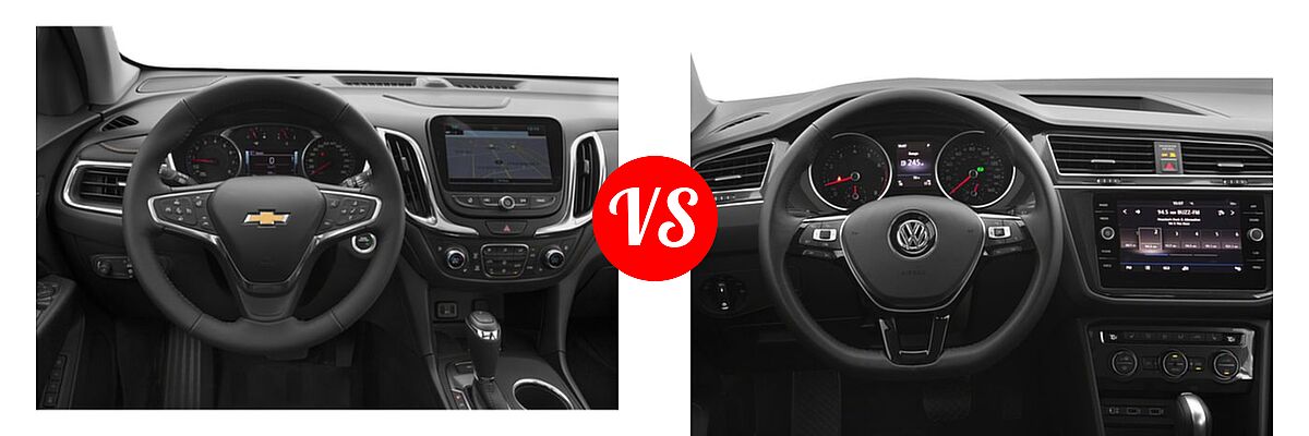 2018 Chevrolet Equinox SUV Premier vs. 2018 Volkswagen Tiguan SUV S / SE / SEL / SEL Premium - Dashboard Comparison