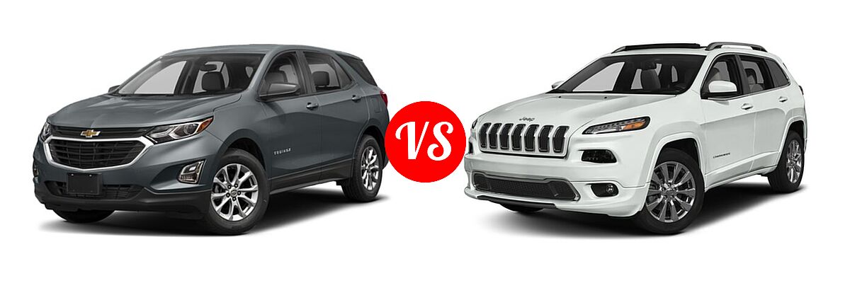 2018 Chevrolet Equinox SUV L / LS vs. 2018 Jeep Cherokee SUV Overland - Front Left Comparison