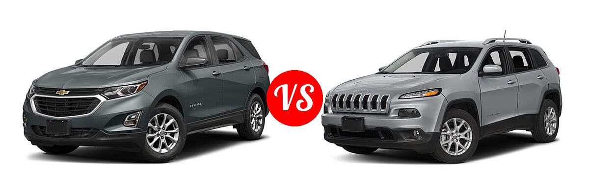2018 Chevrolet Equinox SUV L / LS vs. 2018 Jeep Cherokee SUV Latitude / Latitude Plus - Front Left Comparison