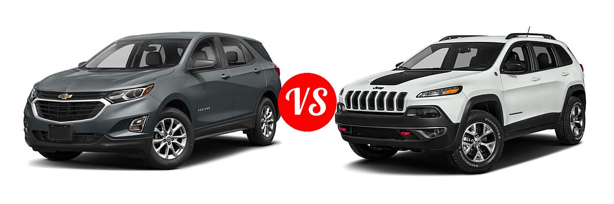 2018 Chevrolet Equinox SUV L / LS vs. 2018 Jeep Cherokee SUV Trailhawk - Front Left Comparison