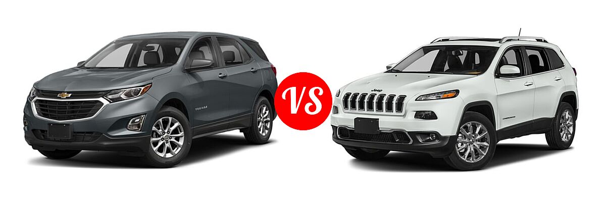 2018 Chevrolet Equinox SUV L / LS vs. 2018 Jeep Cherokee SUV Limited - Front Left Comparison